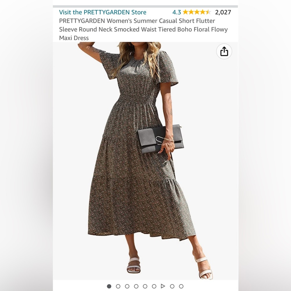 BOGO FREE! Green Floral Amazon Dress
